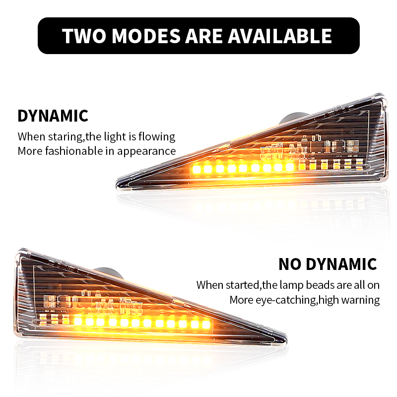 Outdoor Lighting Yellow - 2PCS LED Turn Signal Side Marker