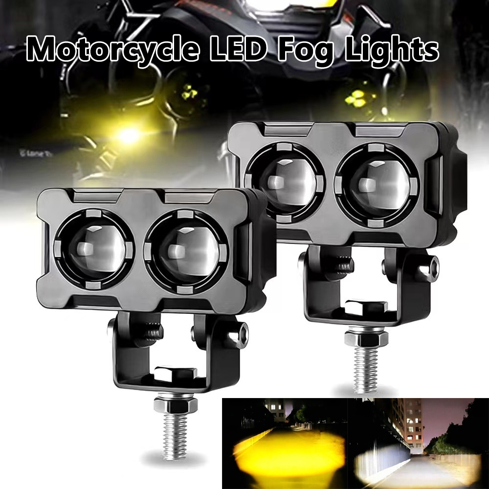 Outdoor Lighting Yellow - 1PC Motorcycle LED Lens Spotlight Double