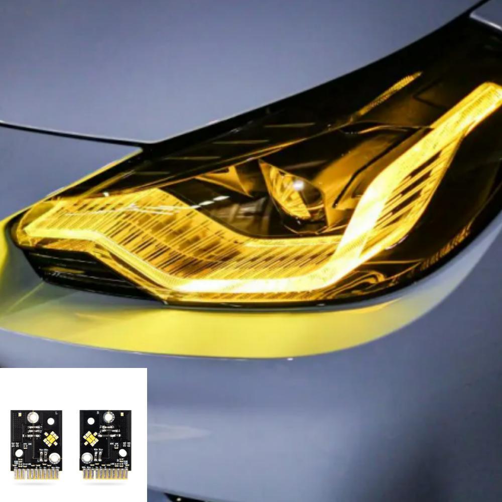 Outdoor Lighting Yellow - Car DRL Lemon Yellow Red For