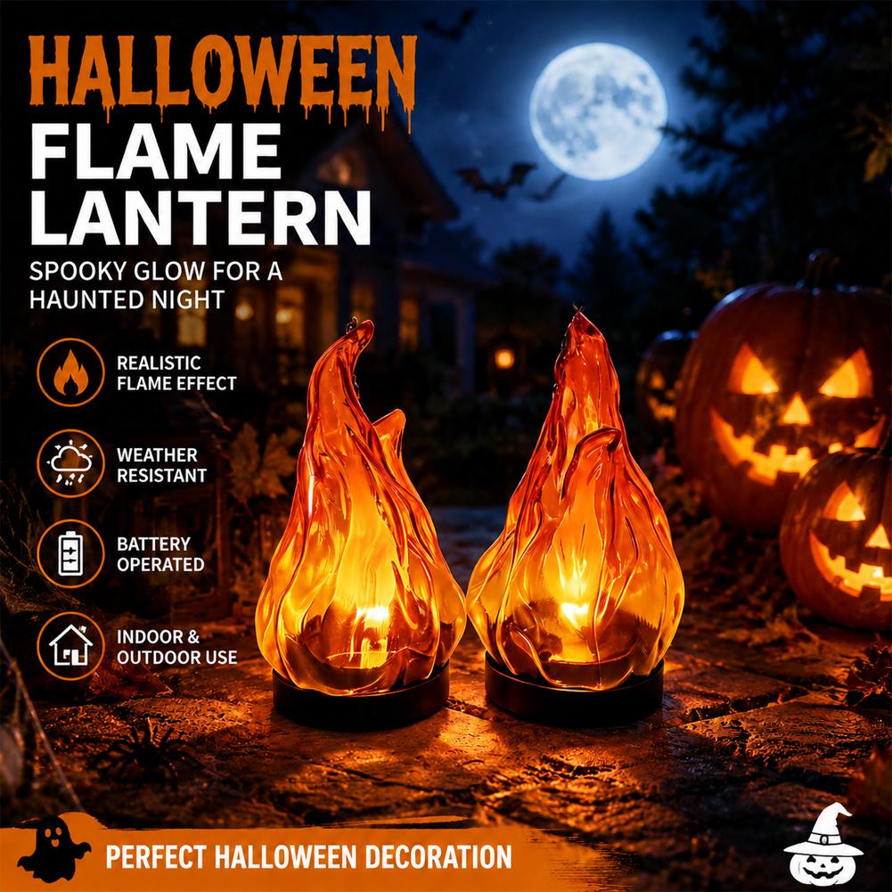 Hanging Outdoor Lighting - Solar Flame Hanging Lantern Light IP65