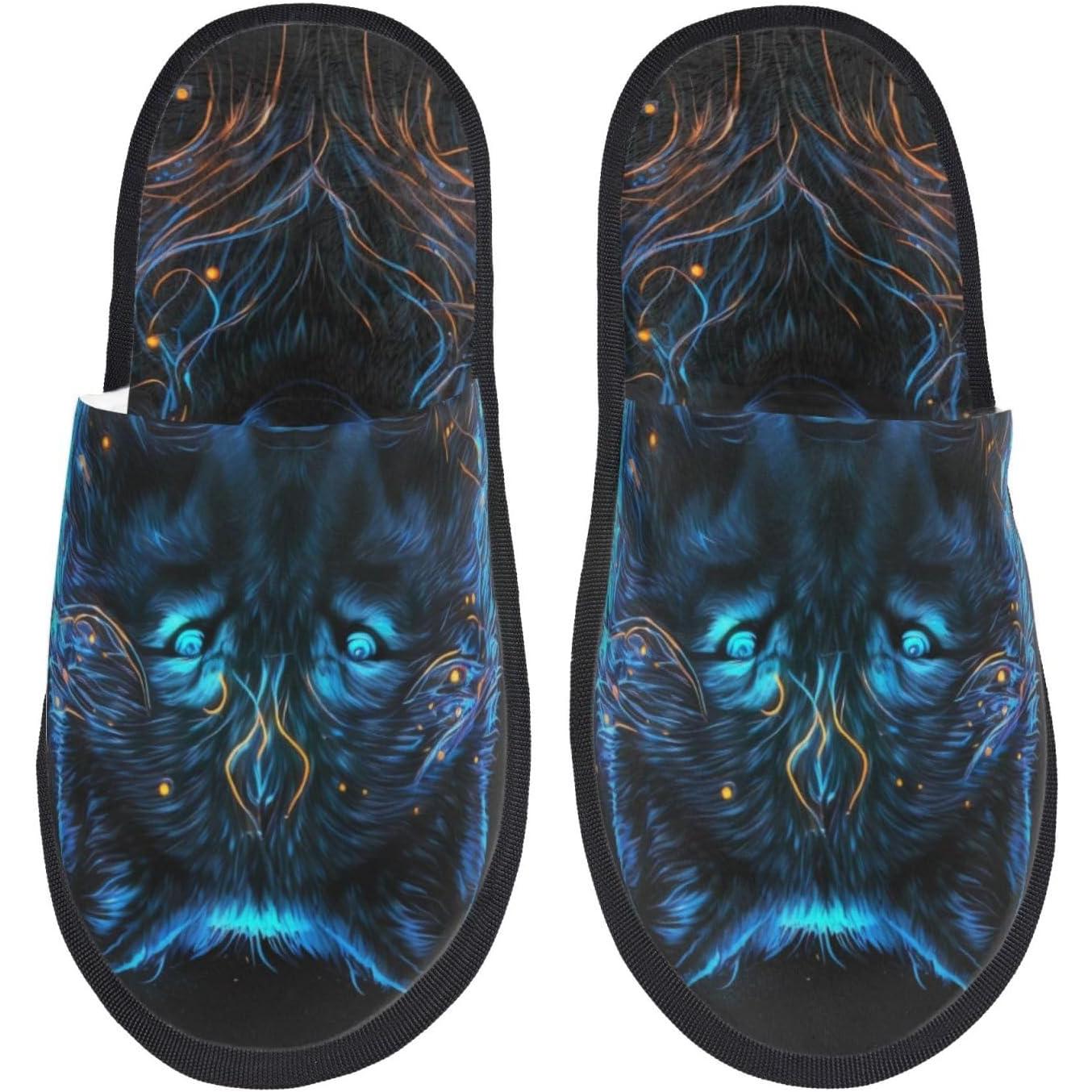 Cool Blue Light Wolf Print Wom - Outdoor Lighting On House recension och pris