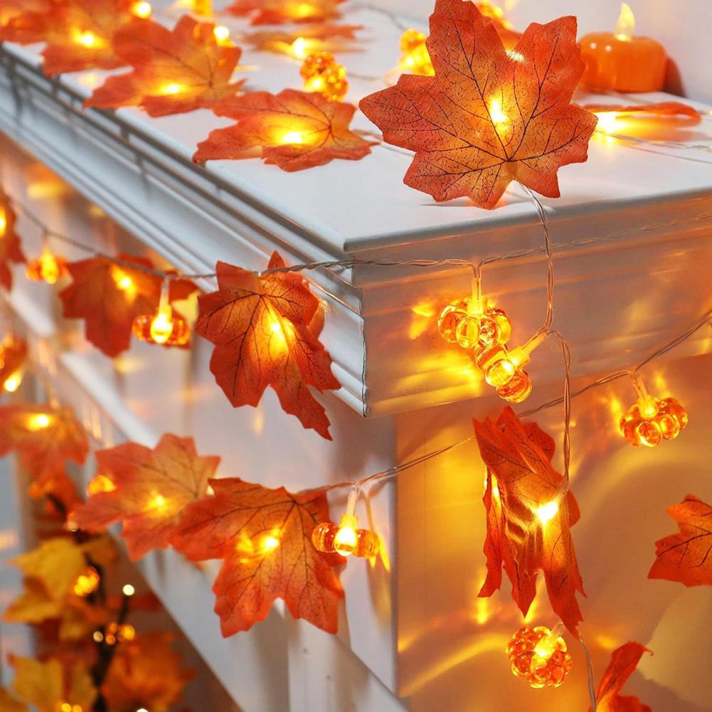 LED Maple Leaf Flat Pumpkin St - Outdoor Lighting On House recension och pris
