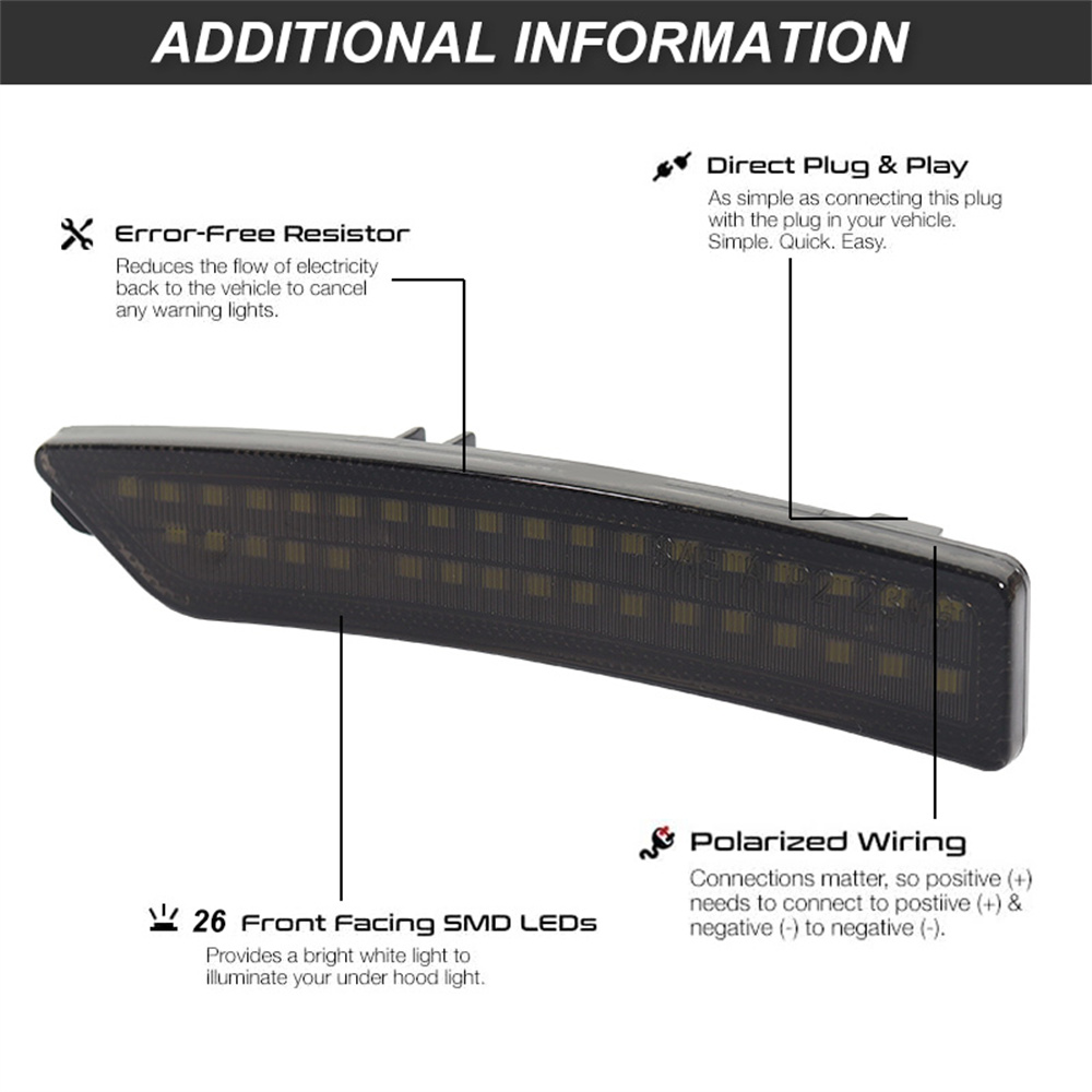 Car LED Front / Rear Fender Si - Outdoor Lighting Yellow recension och pris