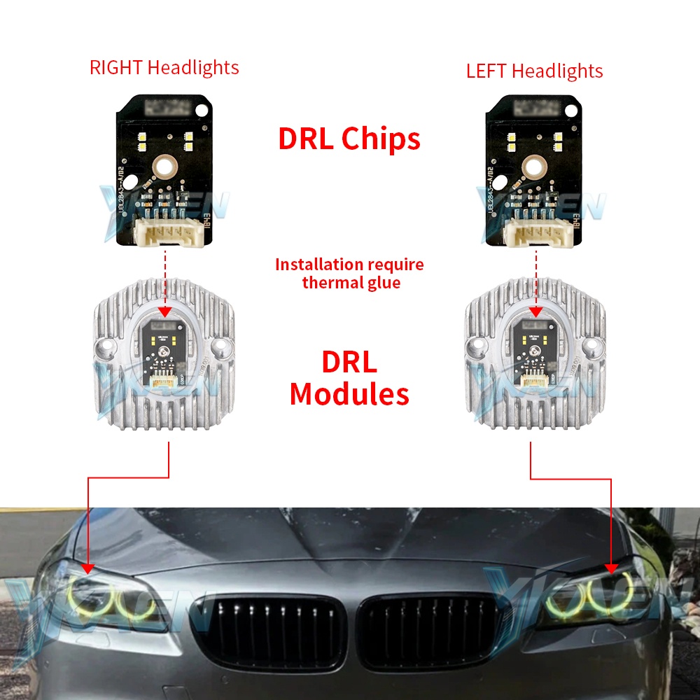 Yellow Angel Eyes DRL Boards F - Outdoor Lighting Yellow recension och pris