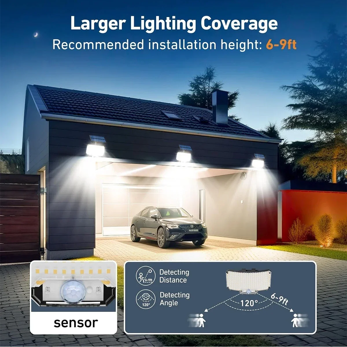 234LED Solar Outdoor Lights Mo - Wall Lighting Outdoor recension och pris
