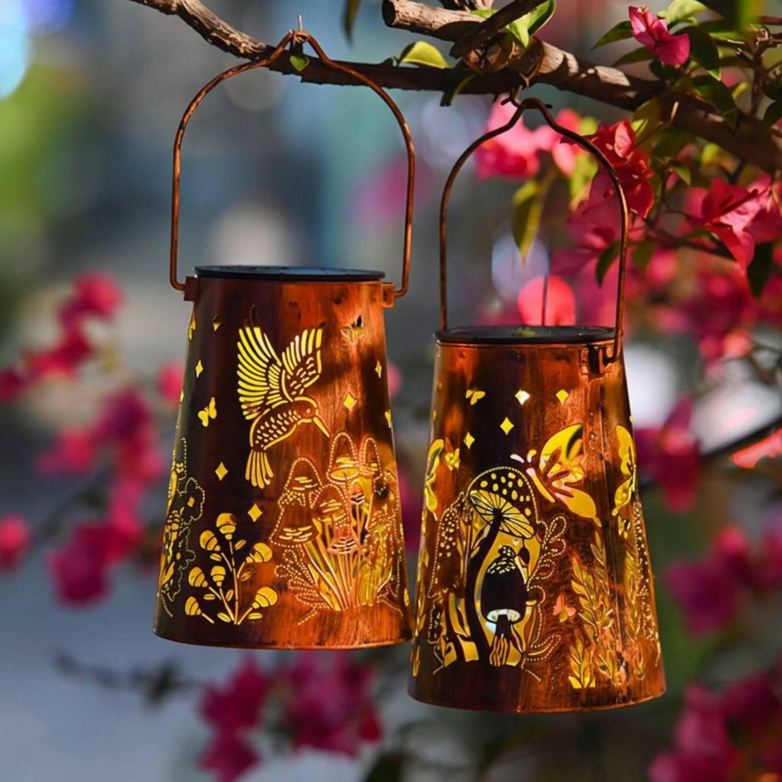 Floral Garden Lantern Pattern  - Hanging Outdoor Lighting recension och pris