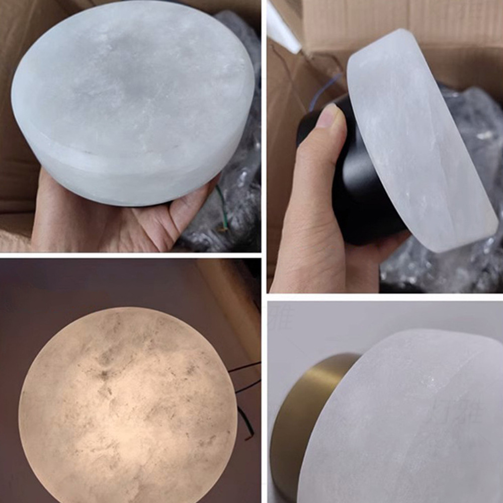 Natural Marble Round Wall Scon - Outdoor Lighting Spanish Style recension och pris
