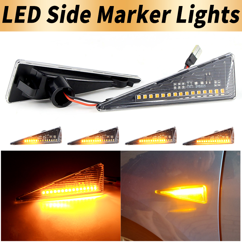 2PCS LED Turn Signal Side Mark - Outdoor Lighting Yellow recension och pris