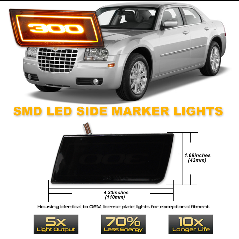 2PCS LED Side Marker Light Amb - Outdoor Lighting Yellow recension och pris