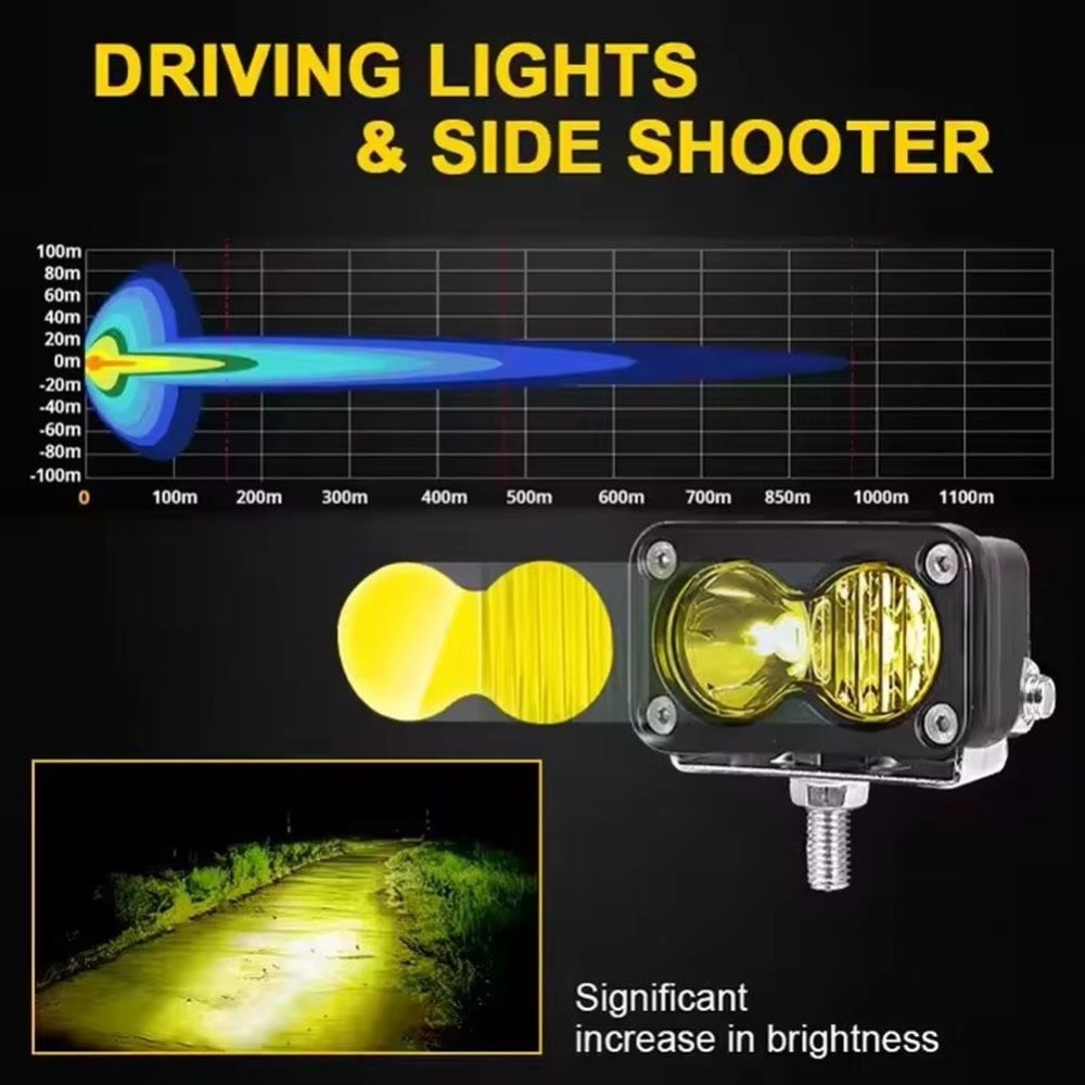 Superbright 3 Inch LED Pod Lig - Outdoor Lighting Yellow recension och pris