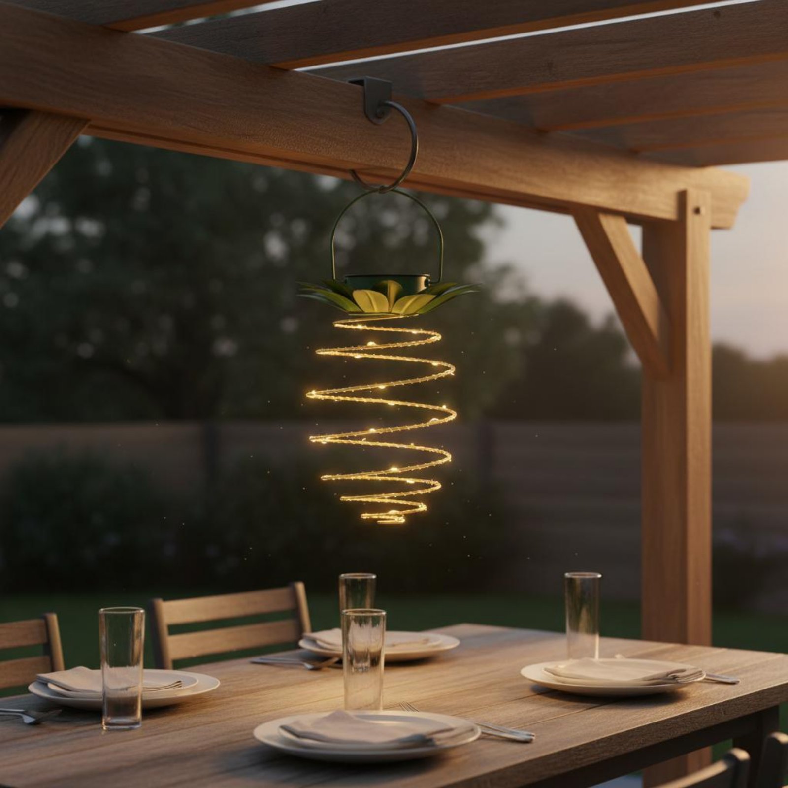 2 Pieces Solar Pineapple Lamp  - Hanging Outdoor Lighting recension och pris