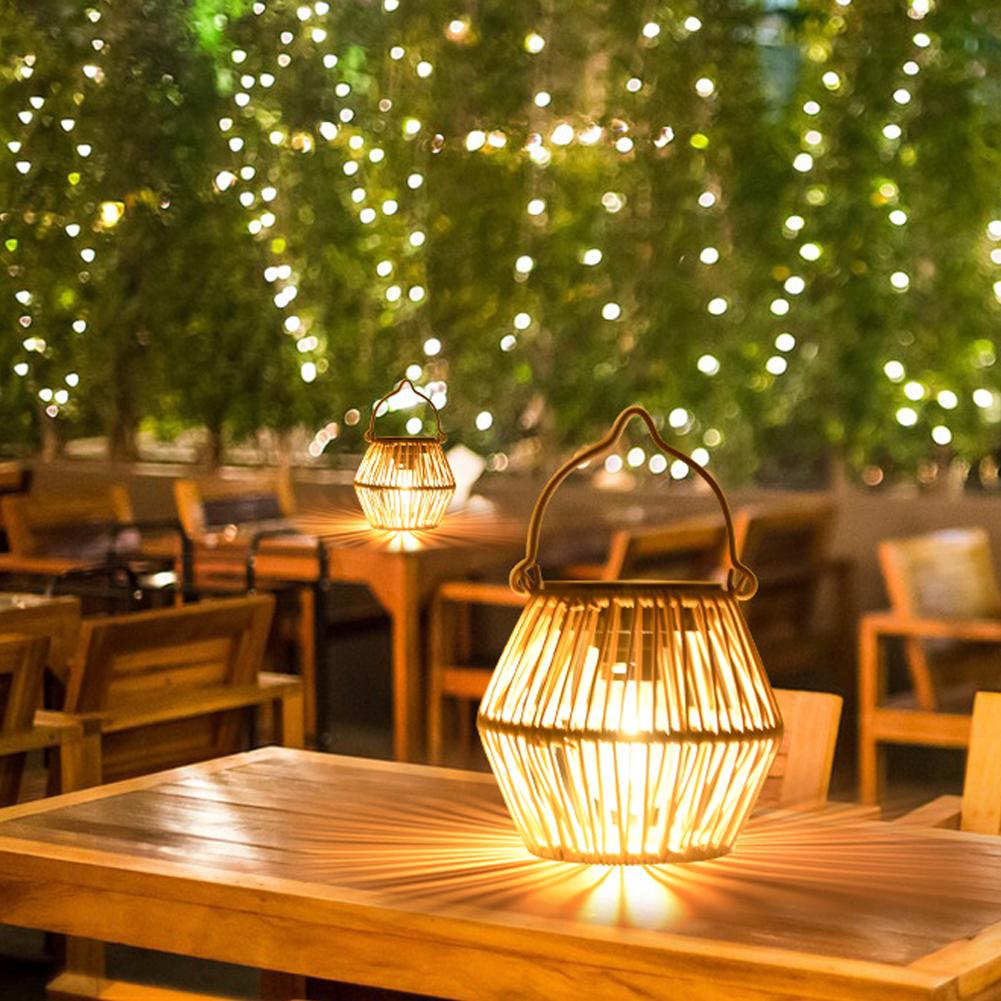 IP65 Waterproof Solar Rattan L - Hanging Outdoor Lighting recension och pris