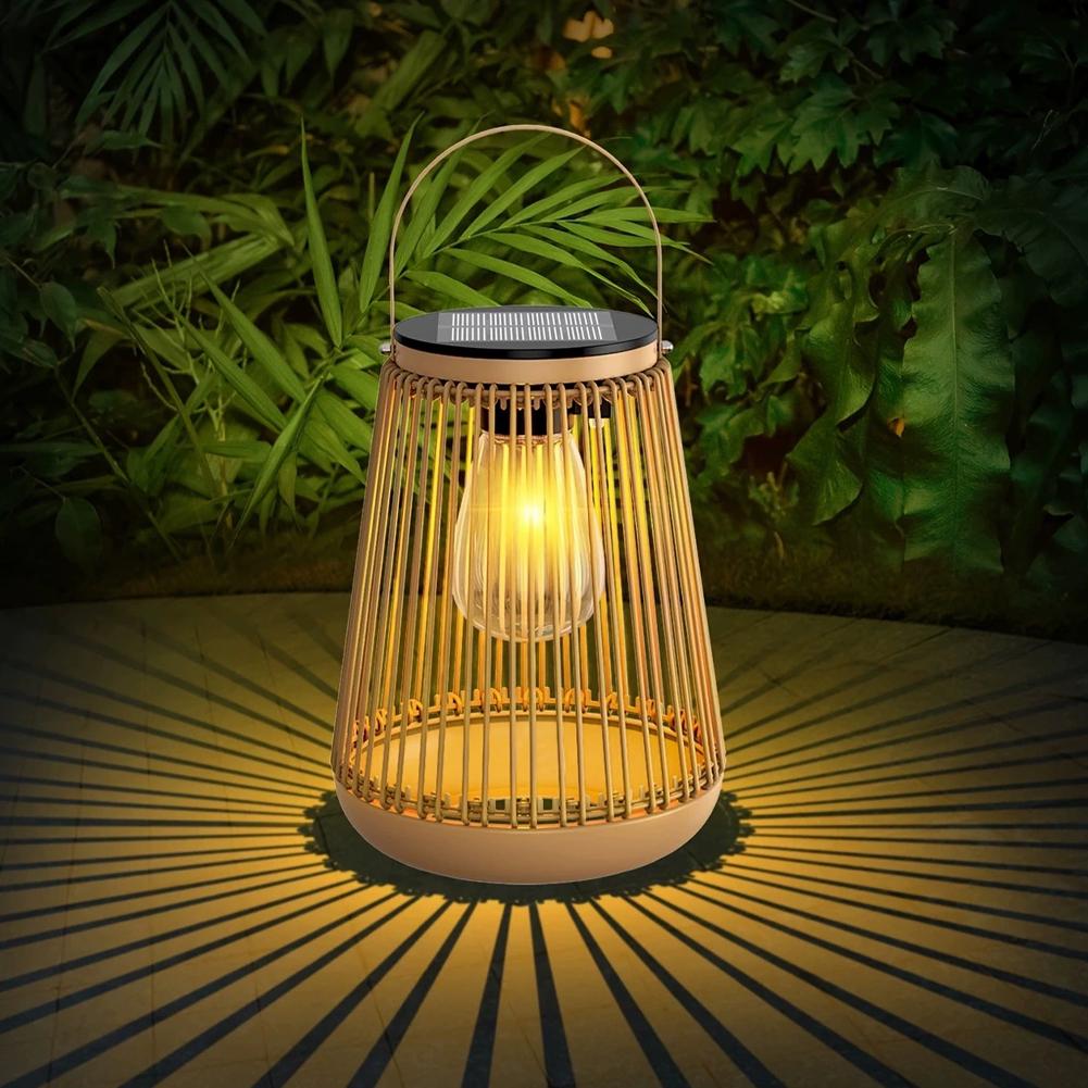 IP65 Waterproof Solar Rattan L - Hanging Outdoor Lighting recension och pris