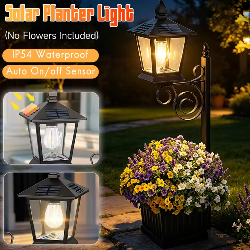 2-in-1 Solar Garden Planter La - Hanging Outdoor Lighting recension och pris