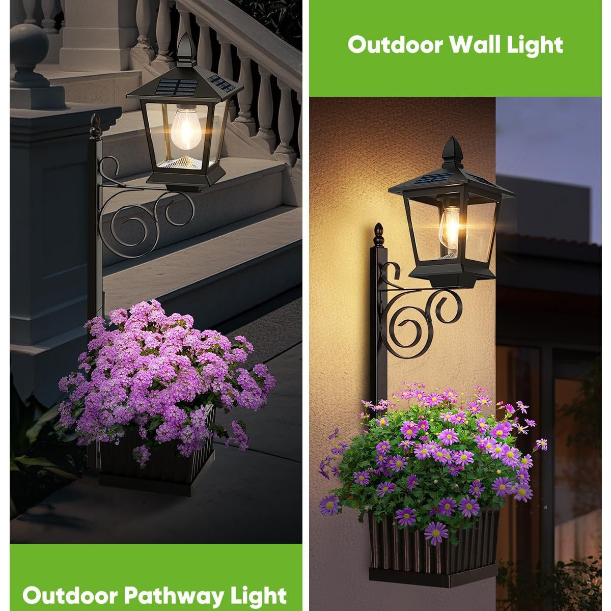 2-in-1 Solar Garden Planter La - Hanging Outdoor Lighting recension och pris