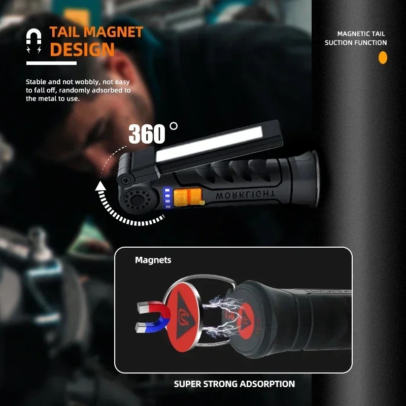Portable COB LED Flashlight Re - Hanging Outdoor Lighting recension och pris