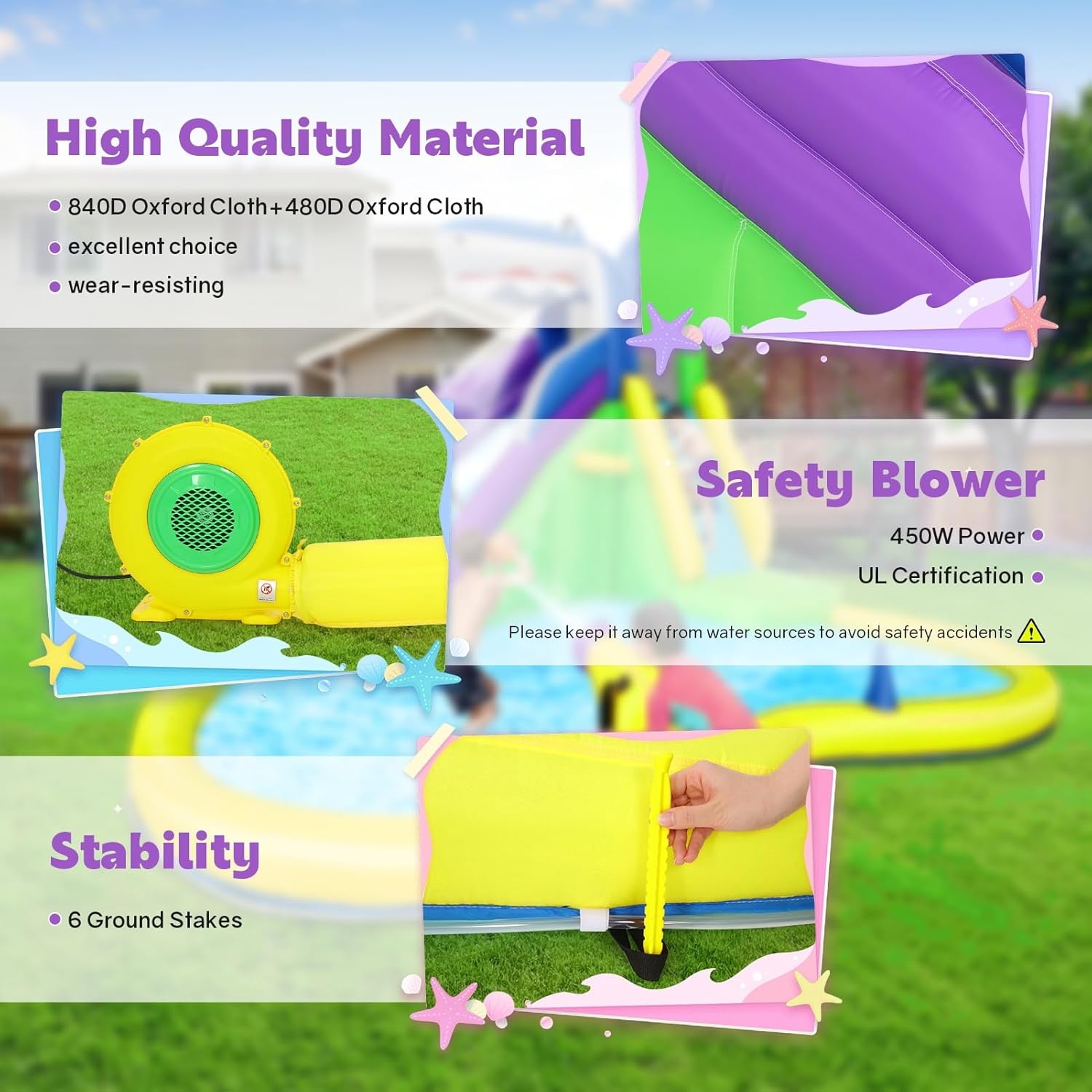 13x14FT Inflatable Bounce Hous - Outdoor Lighting Yellow recension och pris