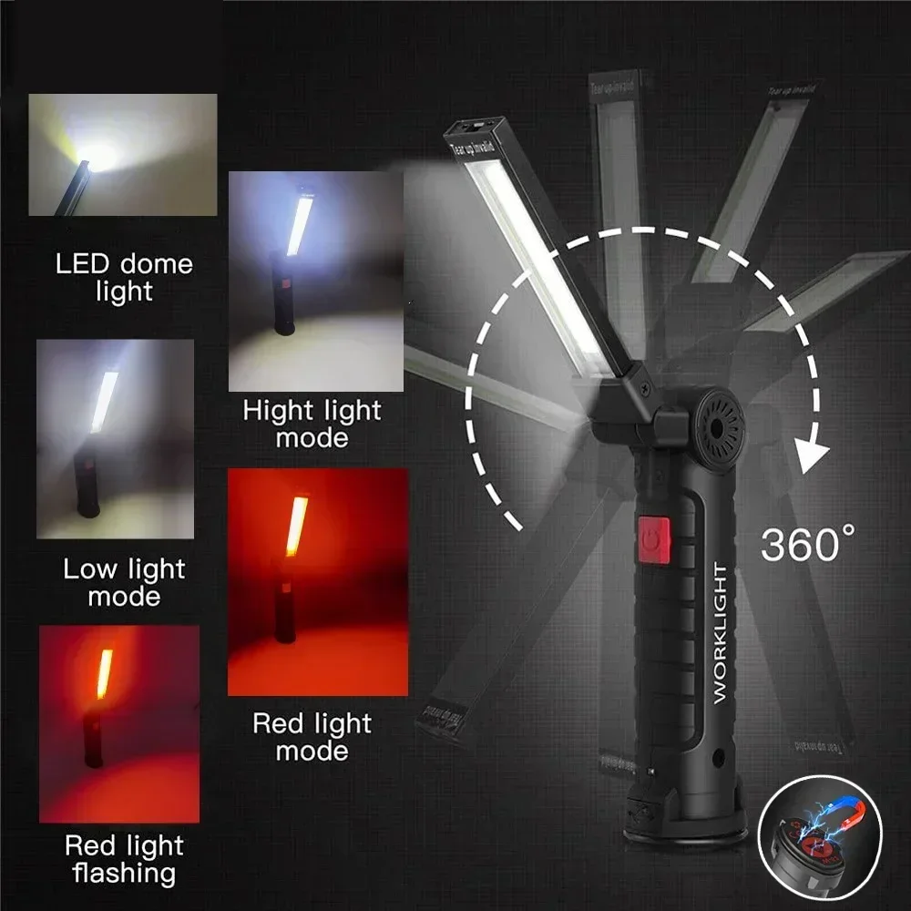 LED COB Flashlight USB Recharg - Outdoor Lighting Panel recension och pris