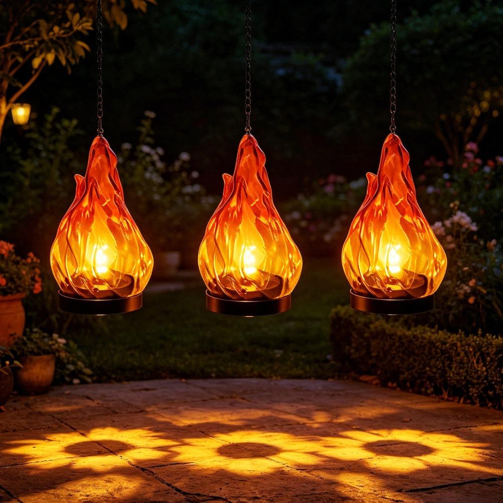 Solar Flame Hanging Lantern Li - Hanging Outdoor Lighting recension och pris