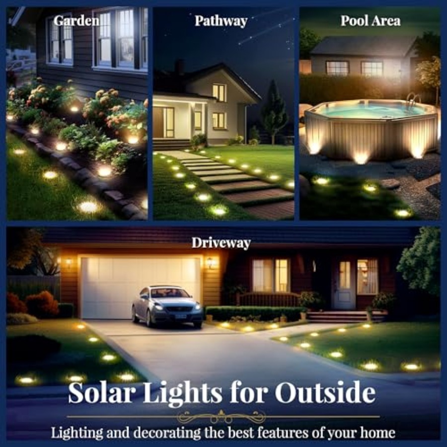 Solar Ground Lights Solar Ligh - Outdoor Lighting Ground recension och pris