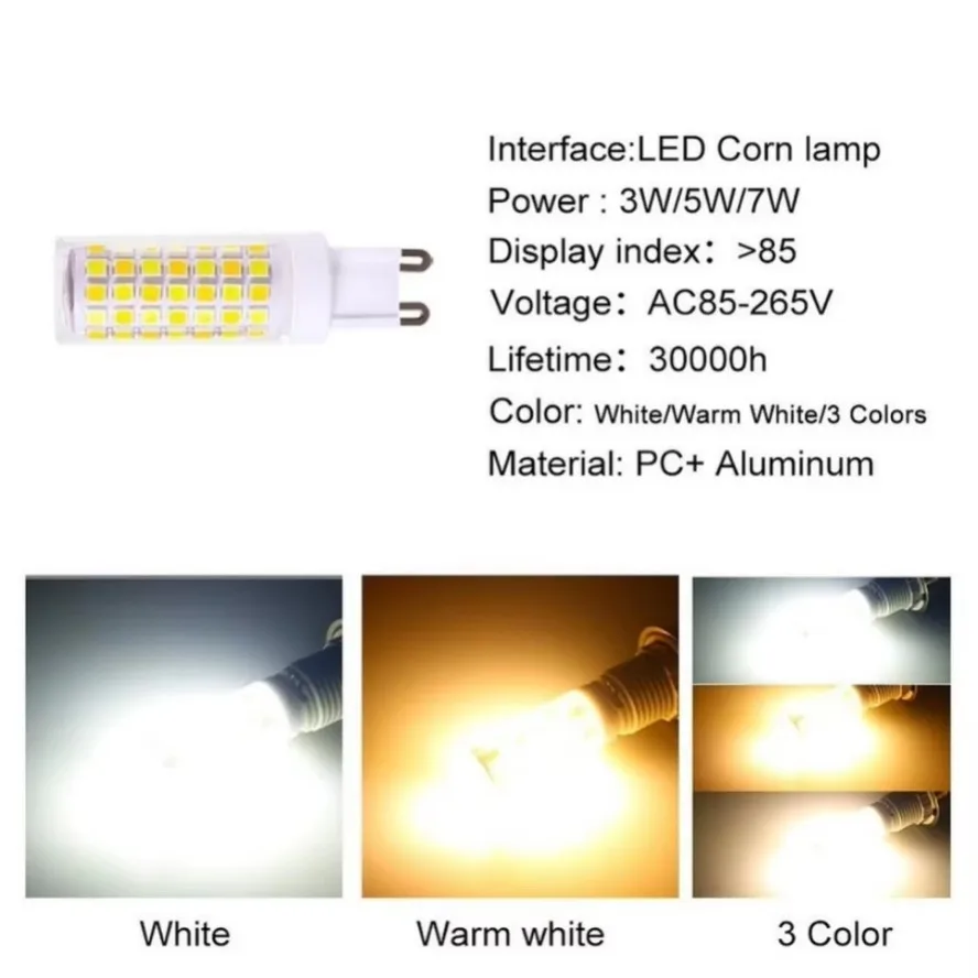 10PCS 7W 5W 3W Brightest G9 LE - Outdoor Lighting Replacement Parts recension och pris